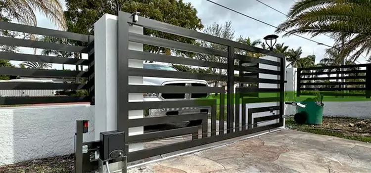 Automatic Driveway Gate Installation Sunset
