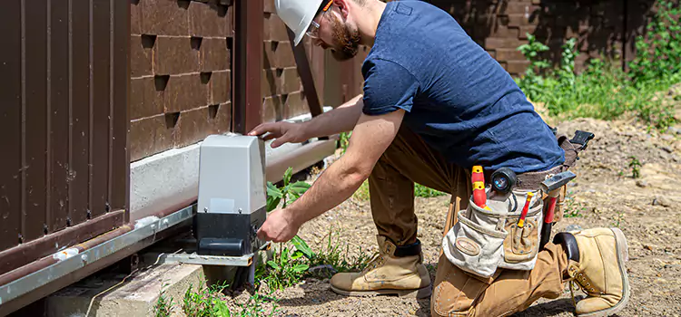 Electric Driveway Gate Installation Sunset
