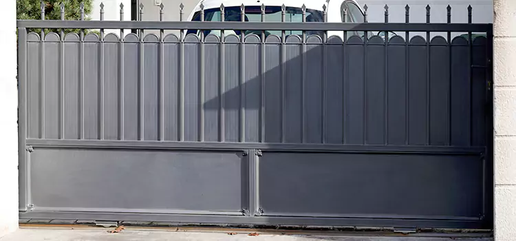 Metal Driveway Gate Installation Sunset